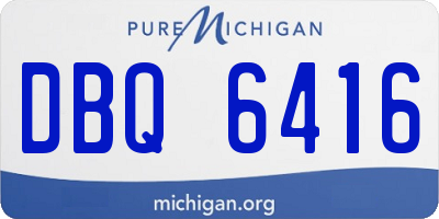 MI license plate DBQ6416