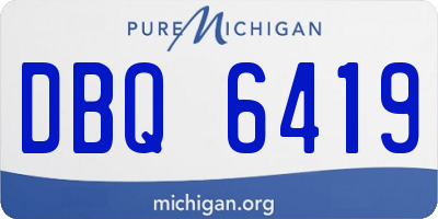 MI license plate DBQ6419