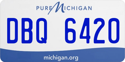 MI license plate DBQ6420