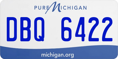 MI license plate DBQ6422