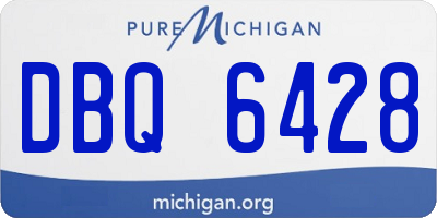 MI license plate DBQ6428