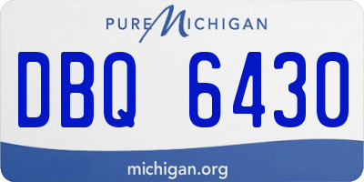 MI license plate DBQ6430