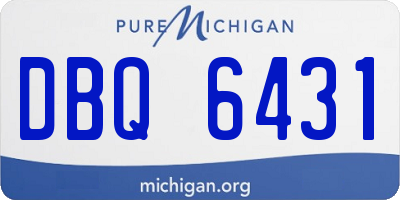 MI license plate DBQ6431