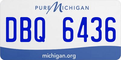 MI license plate DBQ6436