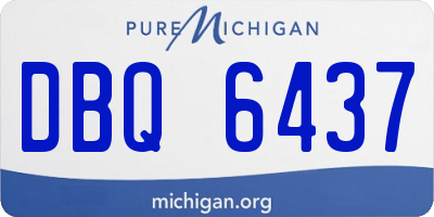 MI license plate DBQ6437