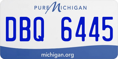 MI license plate DBQ6445