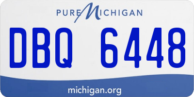 MI license plate DBQ6448