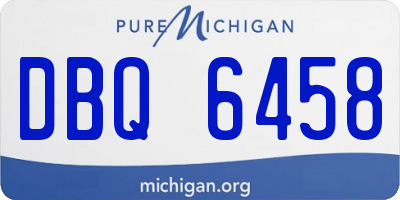 MI license plate DBQ6458