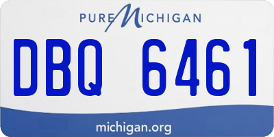 MI license plate DBQ6461