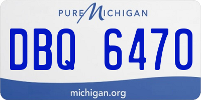 MI license plate DBQ6470