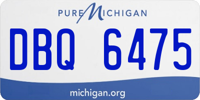 MI license plate DBQ6475