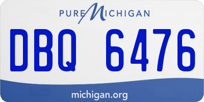 MI license plate DBQ6476
