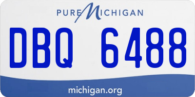 MI license plate DBQ6488