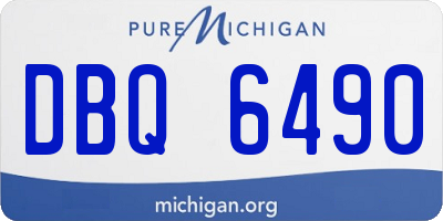MI license plate DBQ6490