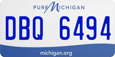 MI license plate DBQ6494