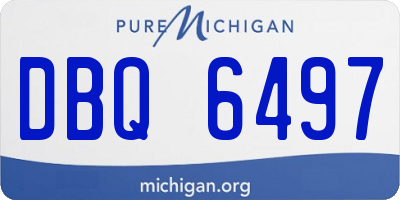 MI license plate DBQ6497