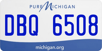 MI license plate DBQ6508