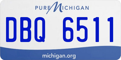 MI license plate DBQ6511