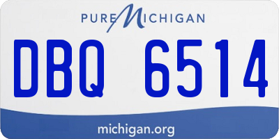 MI license plate DBQ6514