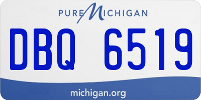 MI license plate DBQ6519