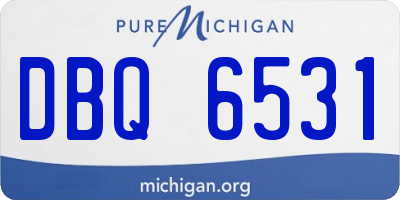 MI license plate DBQ6531
