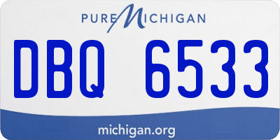 MI license plate DBQ6533