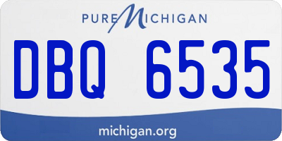 MI license plate DBQ6535