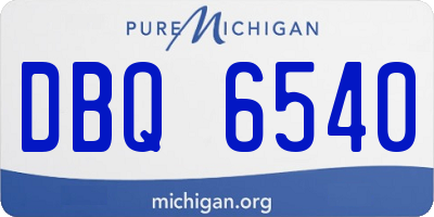 MI license plate DBQ6540