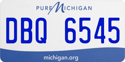 MI license plate DBQ6545