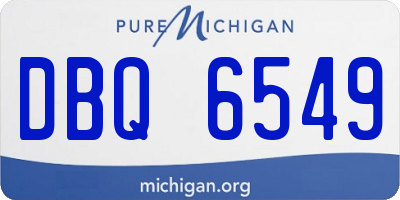 MI license plate DBQ6549