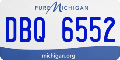 MI license plate DBQ6552