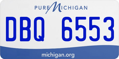 MI license plate DBQ6553