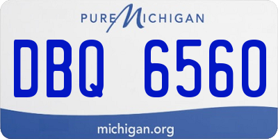MI license plate DBQ6560