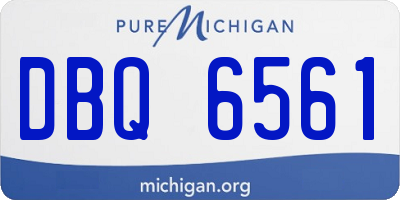 MI license plate DBQ6561