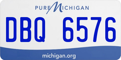 MI license plate DBQ6576