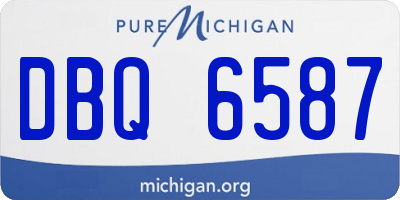 MI license plate DBQ6587