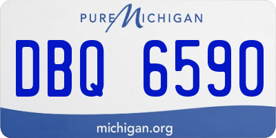 MI license plate DBQ6590