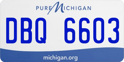 MI license plate DBQ6603