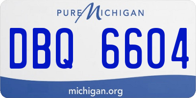 MI license plate DBQ6604