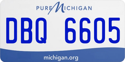 MI license plate DBQ6605