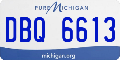 MI license plate DBQ6613