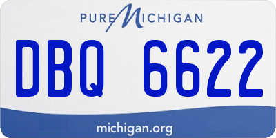 MI license plate DBQ6622