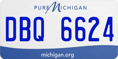 MI license plate DBQ6624