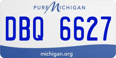MI license plate DBQ6627