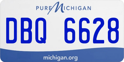 MI license plate DBQ6628