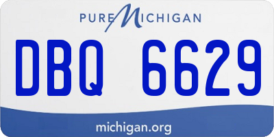 MI license plate DBQ6629