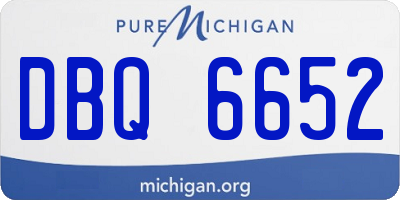 MI license plate DBQ6652