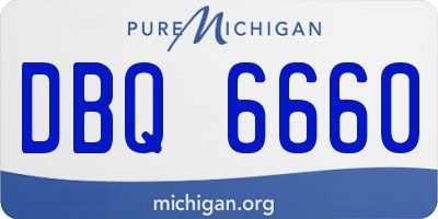 MI license plate DBQ6660