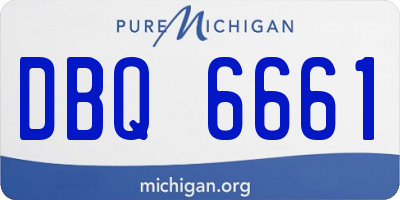 MI license plate DBQ6661