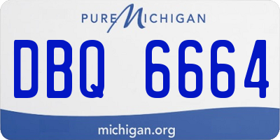 MI license plate DBQ6664